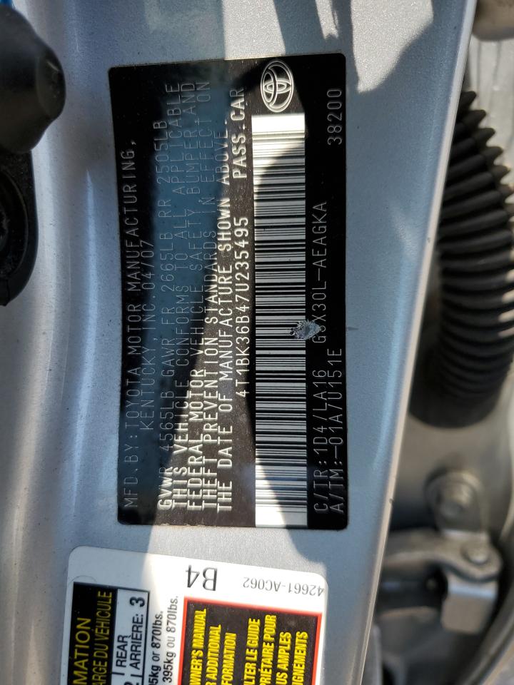 4T1BK36B47U235495 2007 Toyota Avalon Xl