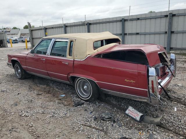 CADILLAC BROUGHAM 1991 red sedan 4d gas 1G6DW5474MR703030 photo #3