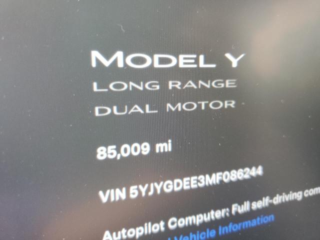 VIN 5YJYGDEE3MF086244 2021 Tesla MODEL Y no.9