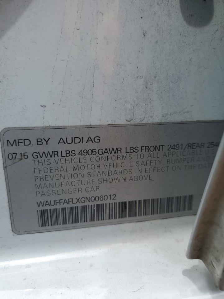 WAUFFAFLXGN006012 2016 Audi A4 Premium Plus S-Line