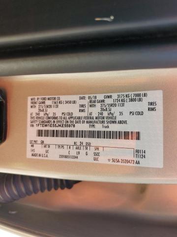 2018 Ford F150 Supercrew VIN: 1FTEW1E55JKE55978 Lot: 62639624