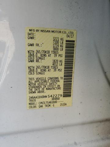 2017 NISSAN TITAN S/SV - 1N6AA1EK8HN542279