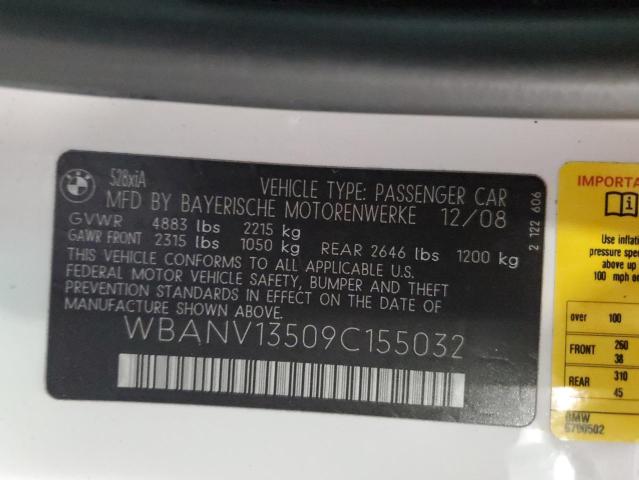 2009 BMW 528 Xi VIN: WBANV13509C155032 Lot: 61750824