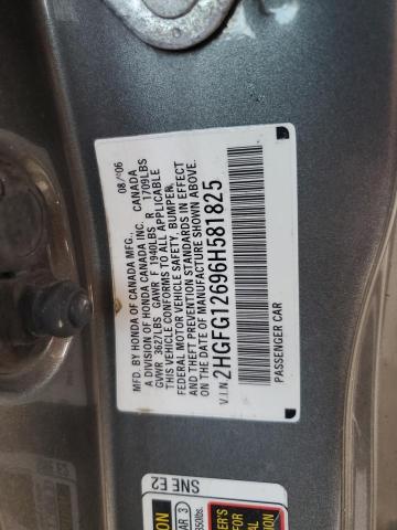 2HGFG12696H581825 2006 Honda Civic Lx