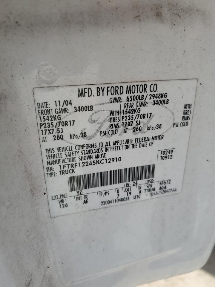 1FTRF12245KC12910 2005 Ford F150