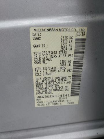 2018 NISSAN MURANO S - 5N1AZ2MG9JN124541