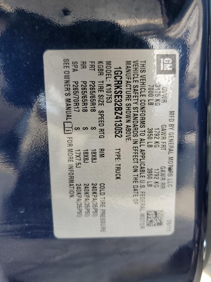 1GCRKSE32BZ413052 2011 Chevrolet Silverado K1500 Lt