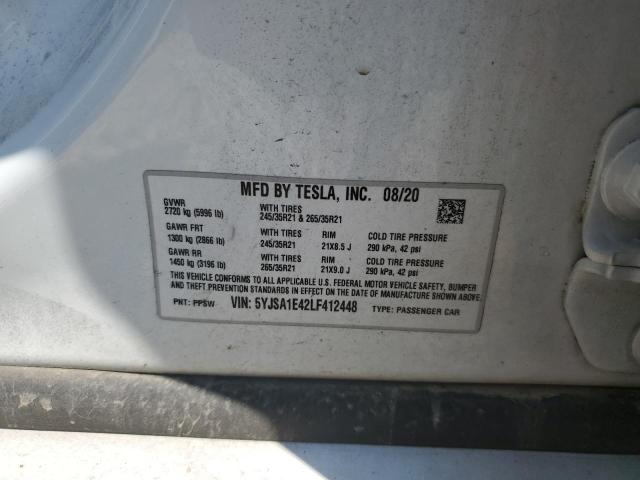 2020 TESLA MODEL S - 5YJSA1E42LF412448