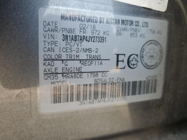 2018 NISSAN SENTRA S - 3N1AB7AP4JY273391