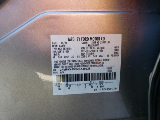 2022 FORD EDGE SEL - 2FMPK4J93NBA10228