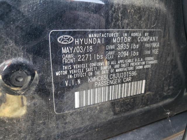 2018 Hyundai Ioniq Blue VIN: KMHC65LC8JU101596 Lot: 62446584