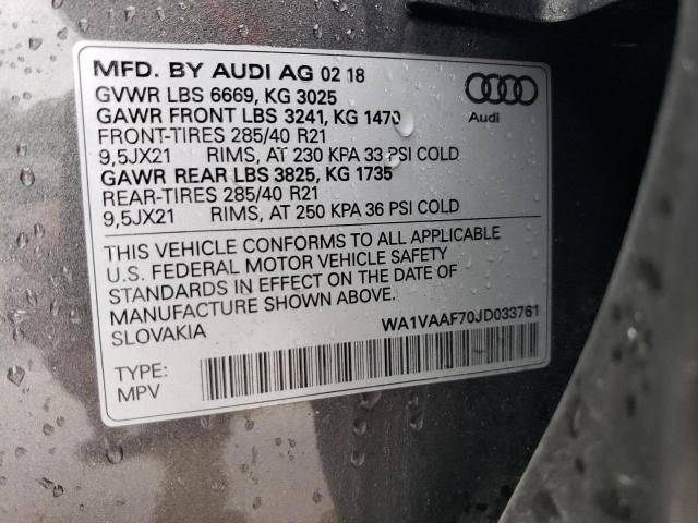 VIN WA1VAAF70JD033761 2018 Audi Q7, Prestige no.14