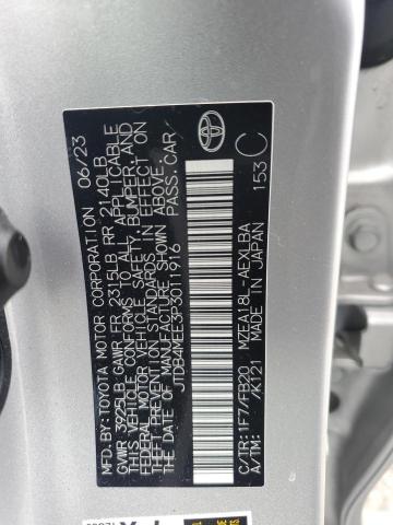 2023 TOYOTA COROLLA LE - JTDB4MEE3P3011916