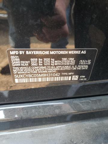 2021 BMW X6 M50I - 5UXCY8C05M9H31042