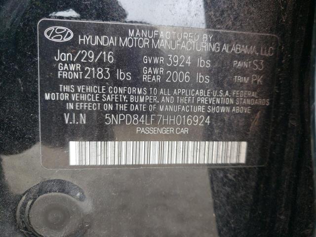 2017 HYUNDAI ELANTRA SE - 5NPD84LF7HH016924