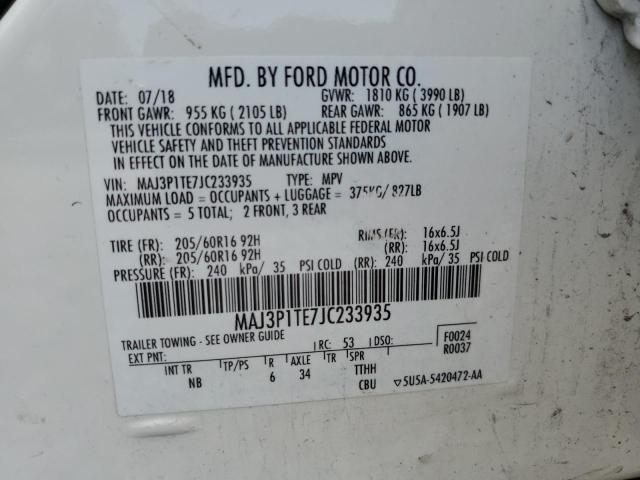 2018 FORD ECOSPORT S - MAJ3P1TE7JC233935