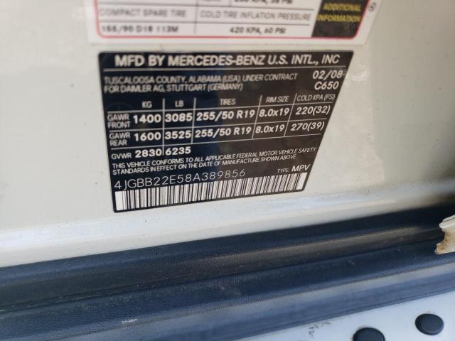 2008 Mercedes-Benz Ml 320 Cdi VIN: 4JGBB22E58A389856 Lot: 60677104