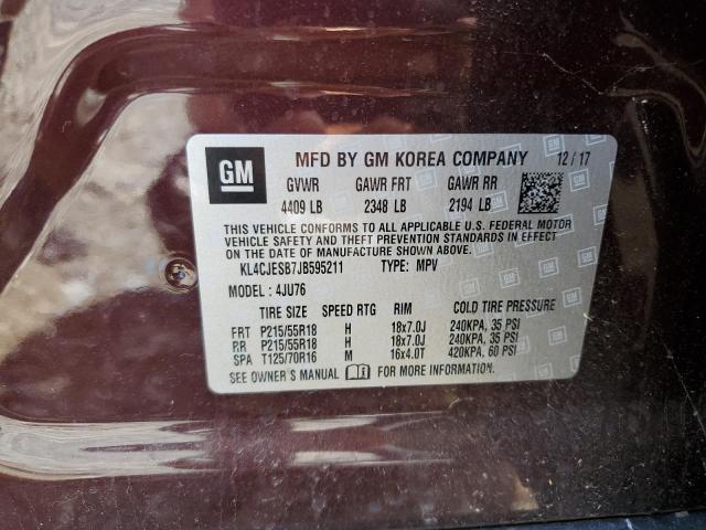 2018 Buick Encore Preferred VIN: KL4CJESB7JB595211 Lot: 62796564