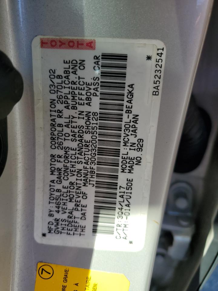 JTHBF30G320055128 2002 Lexus Es 300