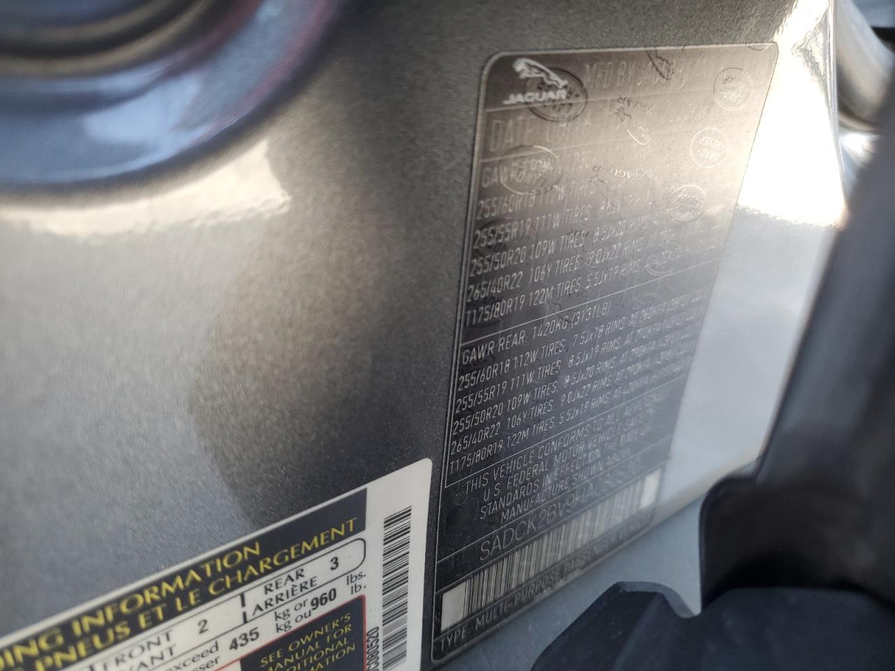 SADCK2BV9HA080520 2017 Jaguar F-Pace Prestige