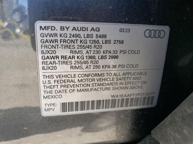 VIN WA1EAAFY2P2116377 2023 Audi Q5, Premium Plus 45 no.13