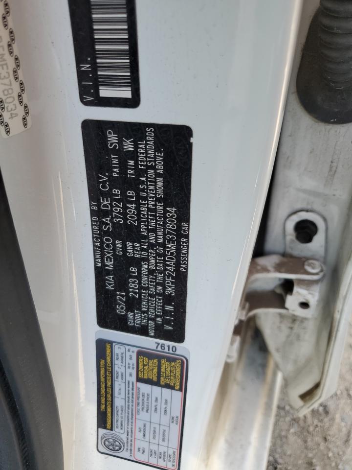 3KPF24AD5ME378034 2021 Kia Forte Fe