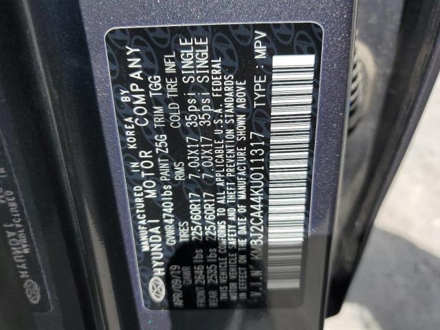 2019 Hyundai Tucson Se VIN: KM8J2CA44KU011317 Lot: 60930764