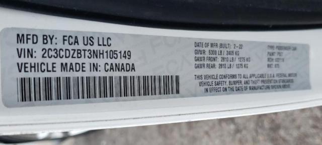 2C3CDZBT3NH105149 2022 Dodge Challenger R/T