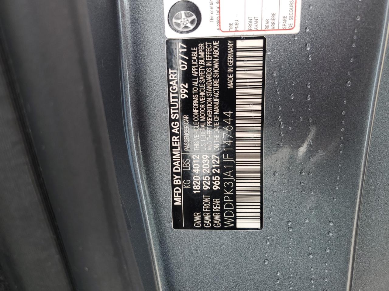 WDDPK3JA1JF147644 2018 Mercedes-Benz Slc 300