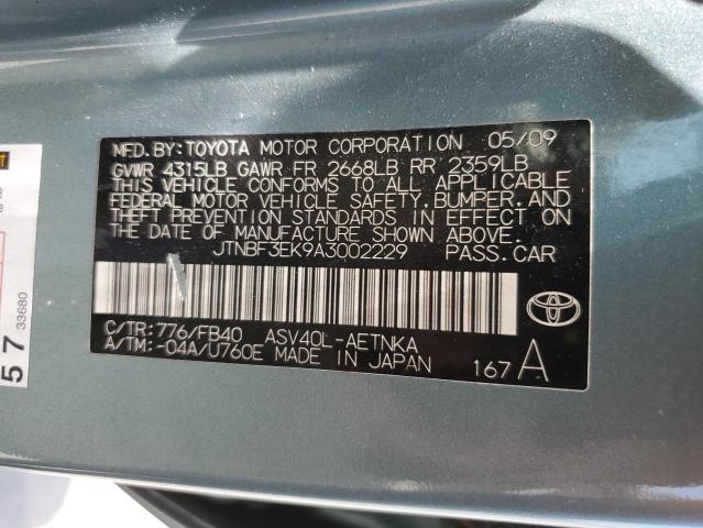 JTNBF3EK9A3002229 2010 Toyota Camry Base