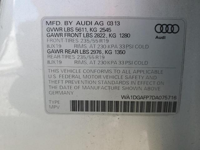 VIN WA1DGAFP7DA075716 2013 Audi Q5, Premium Plus no.13