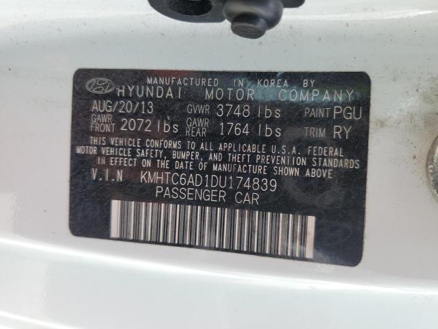 2013 Hyundai Veloster VIN: KMHTC6AD1DU174839 Lot: 62393714