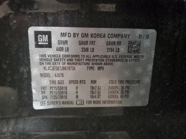 2018 Buick Encore Preferred VIN: KL4CJESB7JB619734 Lot: 62298674