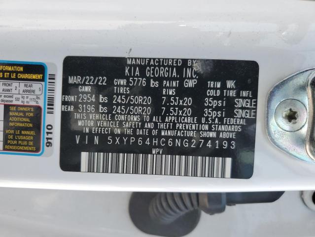 2022 Kia Telluride S VIN: 5XYP64HC6NG274193 Lot: 61722414