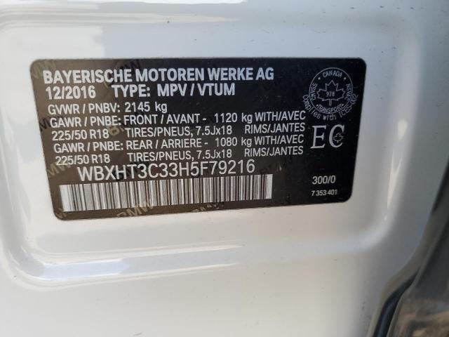 2017 BMW X1 XDRIVE2 - WBXHT3C33H5F79216