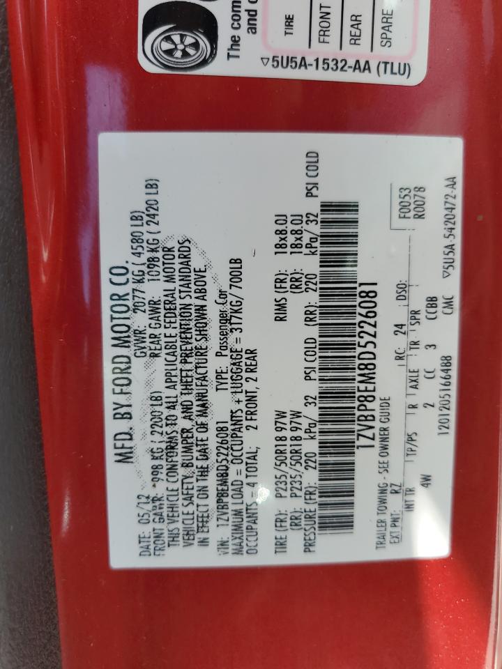 1ZVBP8EM8D5226081 2013 Ford Mustang