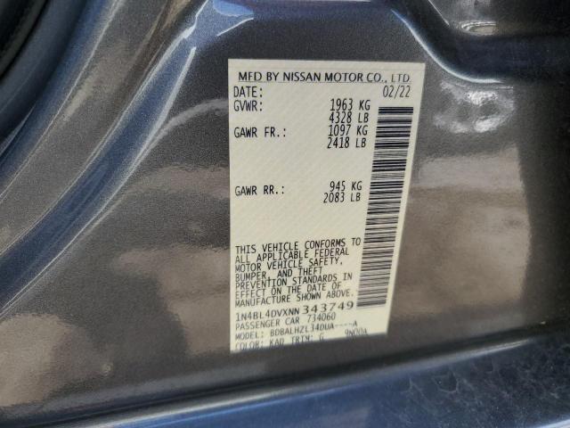 2022 NISSAN ALTIMA SV - 1N4BL4DVXNN343749