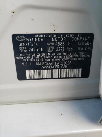 2015 Hyundai Sonata Hybrid VIN: KMHEC4A41FA121026 Lot: 62473814