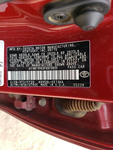 VIN 4T1BF1FK3FU972825 2015 Toyota Camry, LE no.12