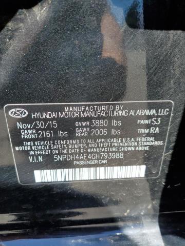 5NPDH4AE4GH793988 2016 HYUNDAI ELANTRA - Image 12