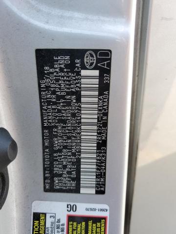 2019 TOYOTA COROLLA L - 2T1BURHE8KC140775