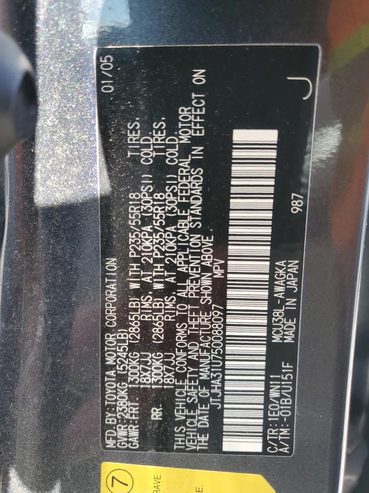 JTJHA31U750088097 2005 Lexus Rx 330