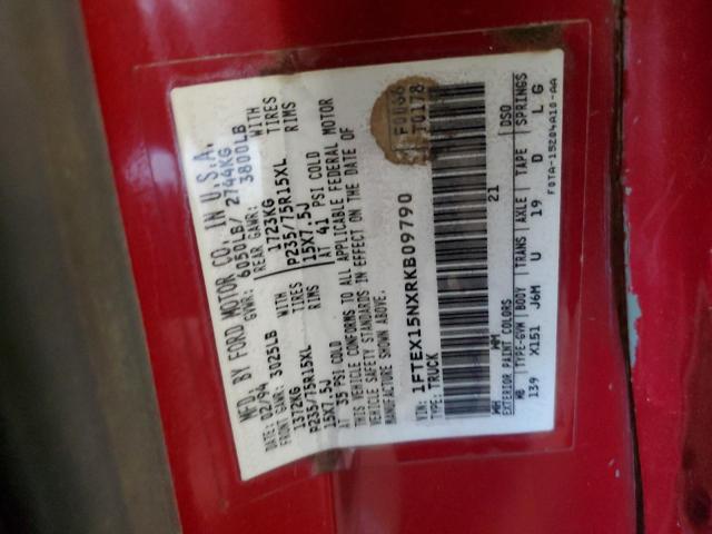 1994 Ford F150 VIN: 1FTEX15NXRKB09790 Lot: 61504264