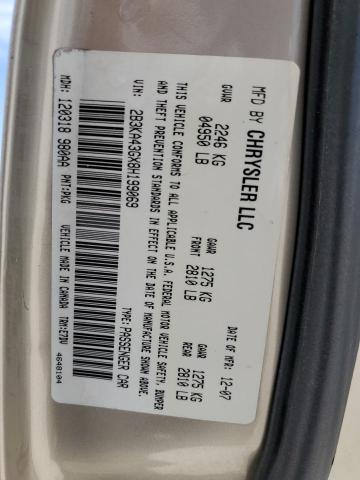 2008 Dodge Charger VIN: 2B3KA43GX8H199069 Lot: 61600124