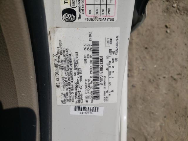 2011 Ford Fusion Se VIN: 3FAHP0HGXBR213031 Lot: 61429874