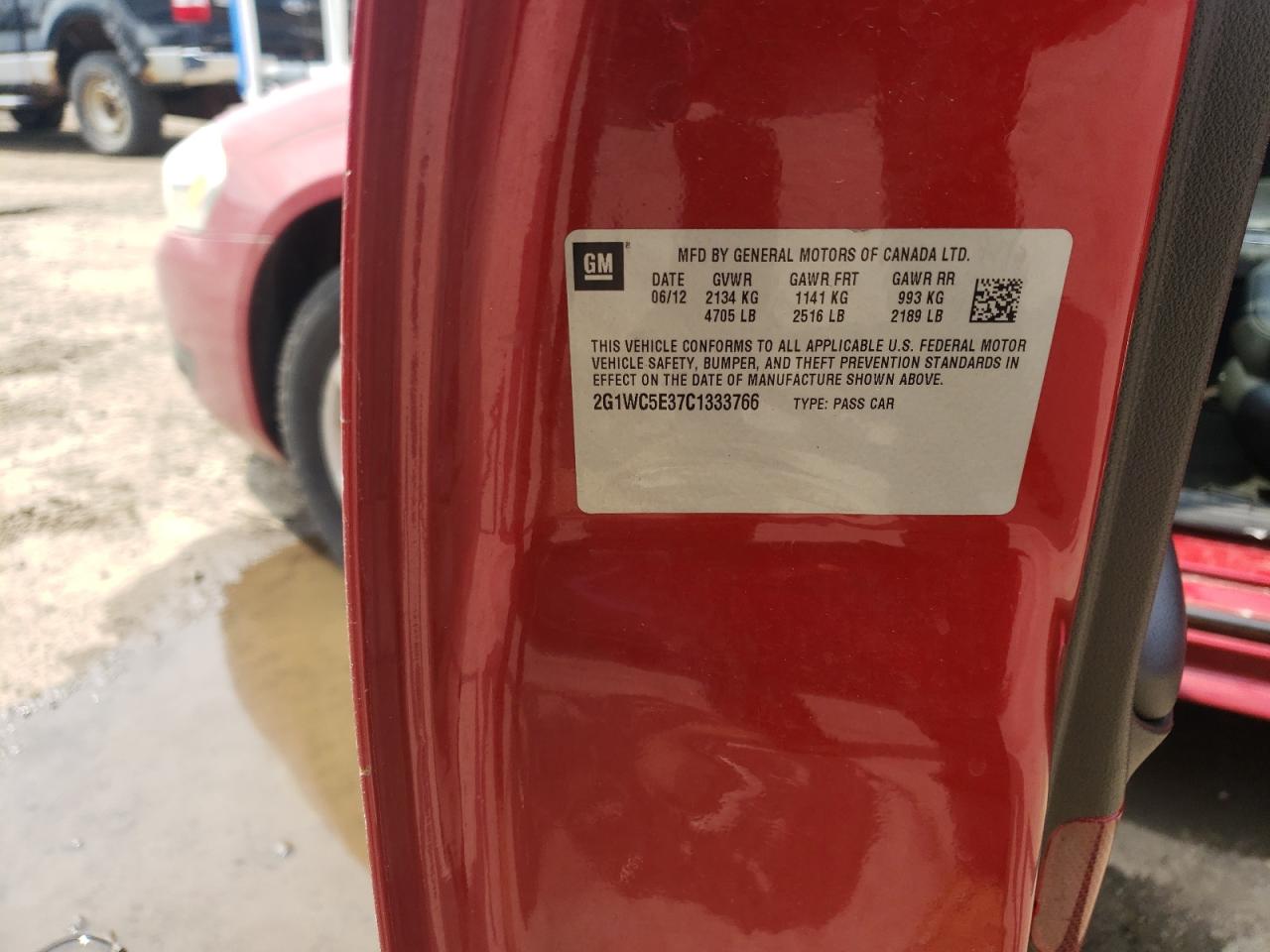 2G1WC5E37C1333766 2012 Chevrolet Impala Ltz