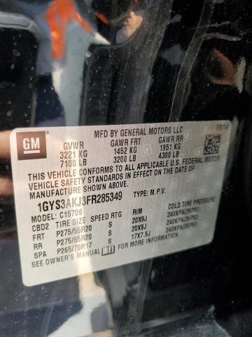 2015 CADILLAC ESCALADE 1GYS3AKJ3FR285349