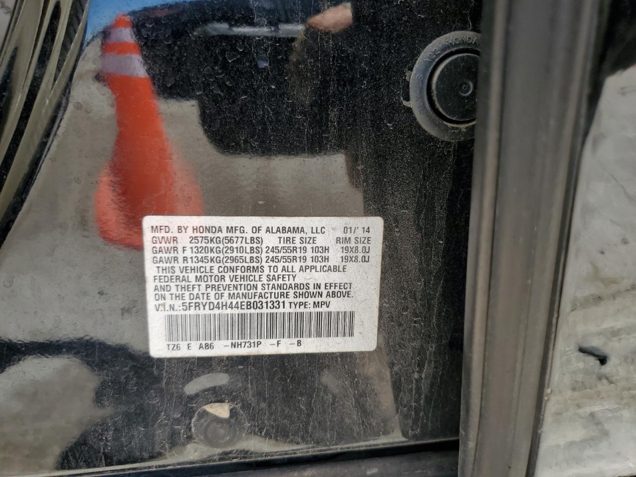 5FRYD4H44EB031331 2014 Acura Mdx Technology