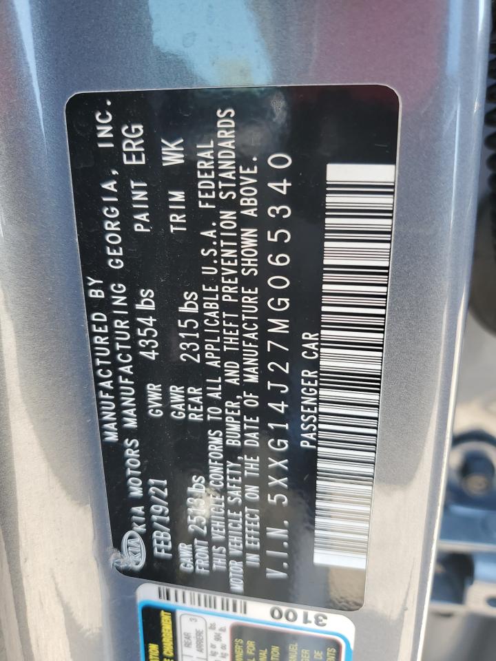 5XXG14J27MG065340 2021 Kia K5 Lxs