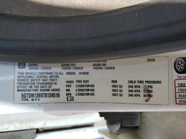 2007 Hummer H3 VIN: 5GTDN13E078124516 Lot: 62558204